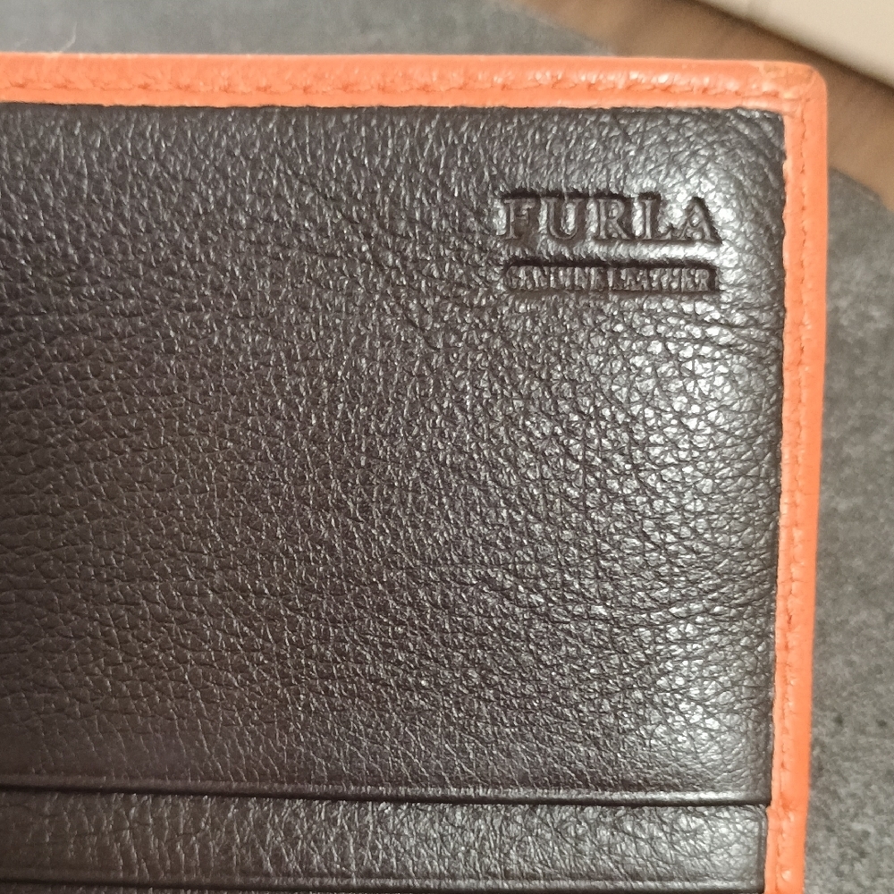 Furla Tangerine Pebbled Leather Continental Wallet - Silver Bow Edition GUC - Picture 2 of 14
